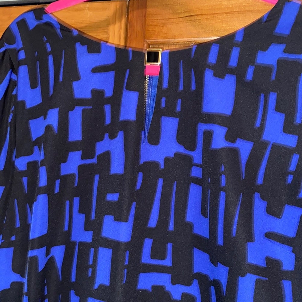 Tahari Cobalt Blue and Black dress